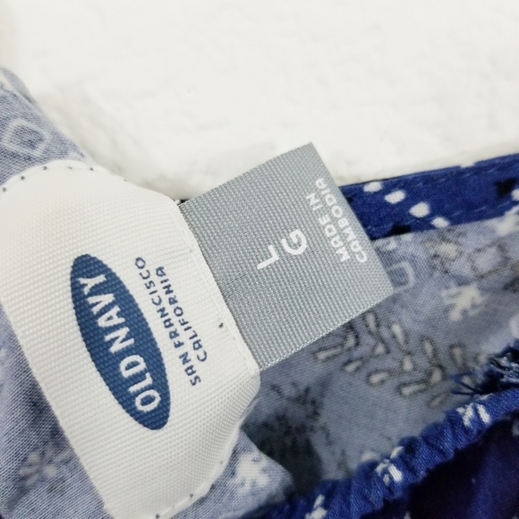 Old Navy Blue Floral Spaghetti Strap Romper - Picture 4 of 5